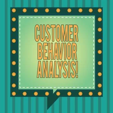 Word writing text Customer Behavior Analysis. Business concept for buying Stock Illustration