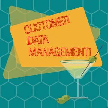 Word writing text Customer Data Management. Business concept for Keep track and Stock Illustration