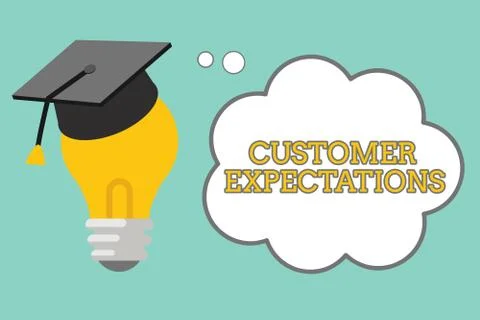 Word writing text Customer Expectations. Business concept for Benefits a Clie Stock Illustration