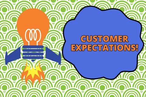 Word writing text Customer Expectations. Business concept for Benefits a Client Stock Illustration