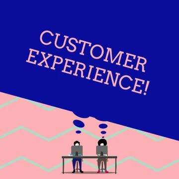 Word writing text Customer Experience. Business concept for Interaction between 스톡 일러스트