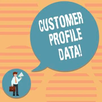 Word writing text Customer Profile Data. Business concept for report about the Stock Illustration