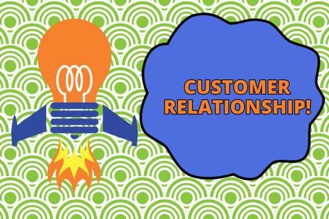 Word writing text Customer Relationship. Business concept for Deal and Illustrazione stock