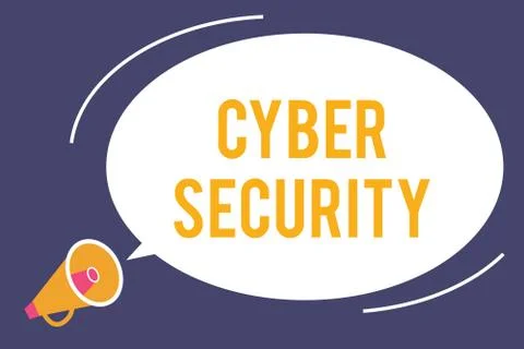 Word writing text Cyber Security. Business concept for Protect a computer system Stock Illustration