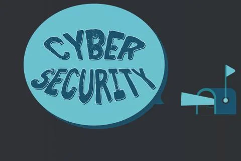 Word writing text Cyber Security. Business concept for Protect a computer system Stock Illustration
