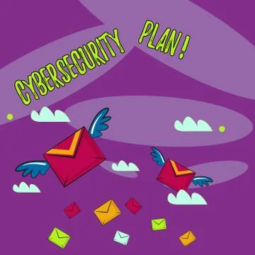 Word writing text Cybersecurity Plan. Business concept for Techniques of Illustrazione stock