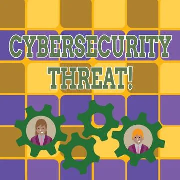 Word writing text Cybersecurity Threat. Business concept for potential to cause Stock Illustration