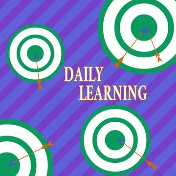 Word writing text Daily Learning. Business concept for The everyday acquisition Stock Illustration