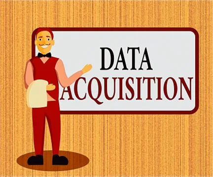 Word writing text Data Acquisition. Business concept for way to obtain 库存插图