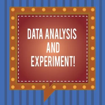 Word writing text Data Analysis And Experiment. Business concept for Stock Illustration