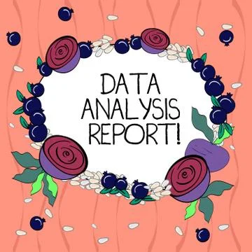 Word writing text Data Analysis Report. Business concept for information on the Illustrazione stock