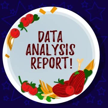 Word writing text Data Analysis Report. Business concept for information on the Illustrazione stock