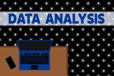 Word writing text Data Analysis. Business concept for Translate numbers to Illustrazione stock