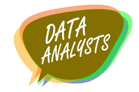 Word writing text Data Analysts. Business concept for Programmer Design and Illustrazione stock