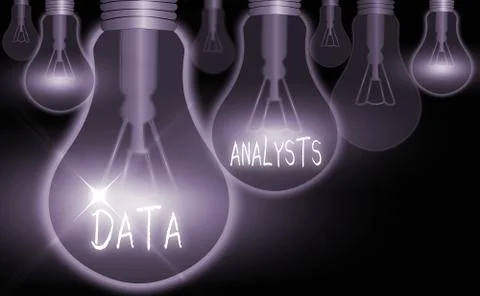 Word writing text Data Analysts. Business concept for Programmer Design and Illustrazione stock