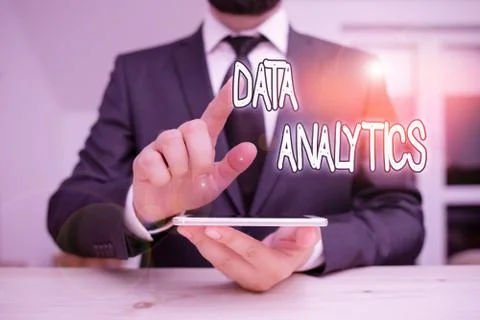 Word writing text Data Analytics. Business concept for process of examining data Stock Photos