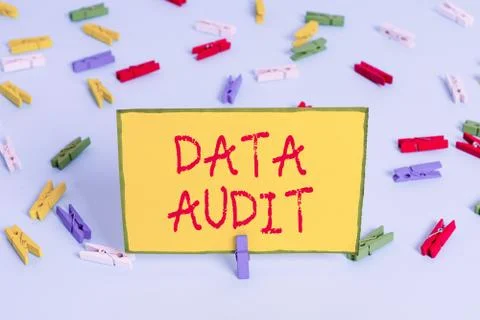 Word writing text Data Audit. Business concept for auditing of data to assess Stock Photos