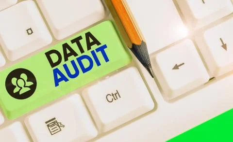 Word writing text Data Audit. Business concept for auditing of data to assess Stockfoto's