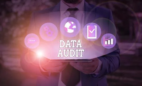 Word writing text Data Audit. Business concept for auditing of data to assess 스톡 사진