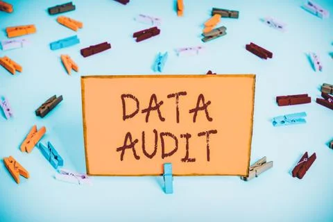 Word writing text Data Audit. Business concept for auditing of data to assess Stockfoto's