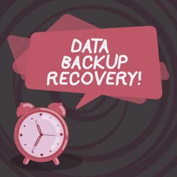 Word writing text Data Backup Recovery. Business concept for the process of Illustrazione stock