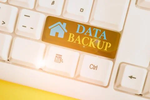 Word writing text Data Backup. Business concept for copy of important data that Stock Photos