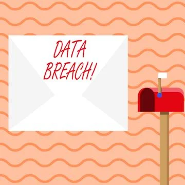 Word writing text Data Breach. Business concept for security incident in whic Stockillustratie