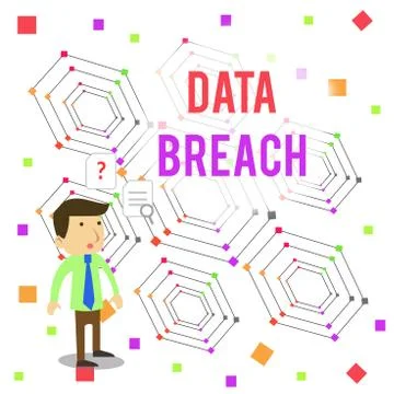Word writing text Data Breach. Business concept for security incident where Stockillustratie
