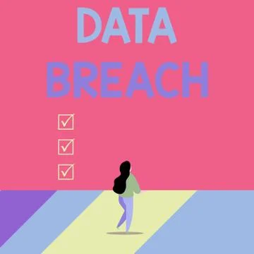 Word writing text Data Breach. Business concept for incident in which sensitive Stock Illustration