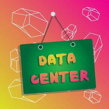 Word writing text Data Center. Business concept for a repository that houses 库存插图