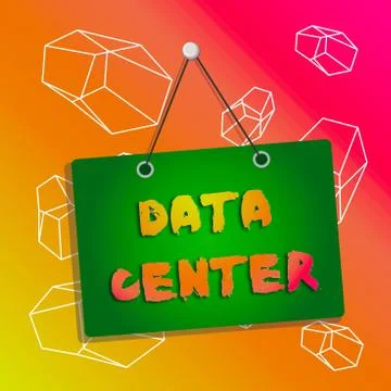 Word writing text Data Center. Business concept for a repository that houses 库存插图