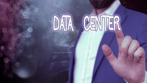 Word writing text Data Center. Business concept for a repository that houses Stock Photos