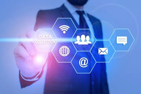 Word writing text Data Collection. Business concept for gathering and measuring Stock Photos