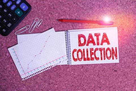Word writing text Data Collection. Business concept for gathering and measuring Stock Photos