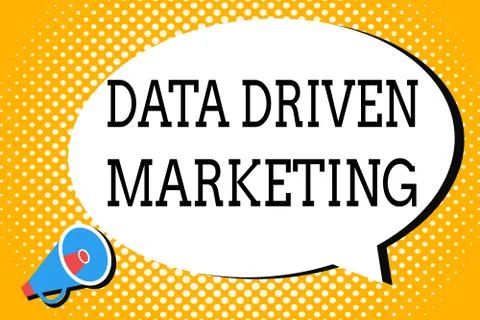 Word writing text Data Driven Marketing. Business concept for Strategy built  스톡 일러스트