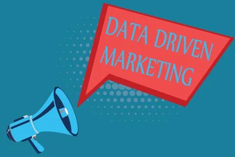 Word writing text Data Driven Marketing. Business concept for Strategy built  스톡 일러스트