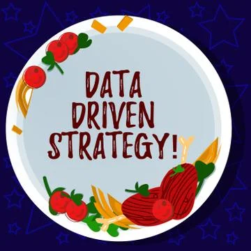 Word writing text Data Driven Strategy. Business concept for decisions based on Stock Illustration