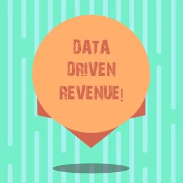 Word writing text Data Driven Revenue. Business concept for makes strategic Stock Illustration