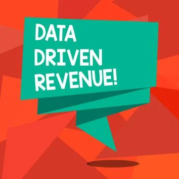 Word writing text Data Driven Revenue. Business concept for makes strategic Stock Illustration