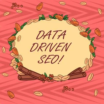 Word writing text Data Driven Seo. Business concept for Search engine 스톡 일러스트