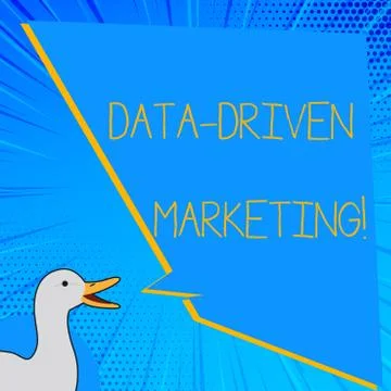 Word writing text Data Driven Marketing. Business concept for Strategy built on Stock Illustration