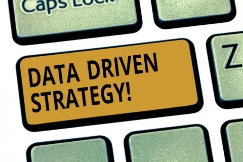 Word writing text Data Driven Strategy. Business concept for decisions based on Stock Photos