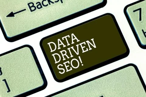 Word writing text Data Driven Seo. Business concept for Search engine Stock Photos