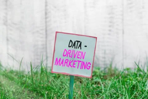 Word writing text Data driven Marketing. Business concept for process by which Stock Photos