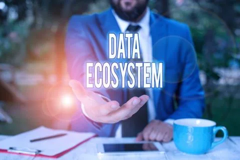 Word writing text Data Ecosystem. Business concept for collection of 写真素材
