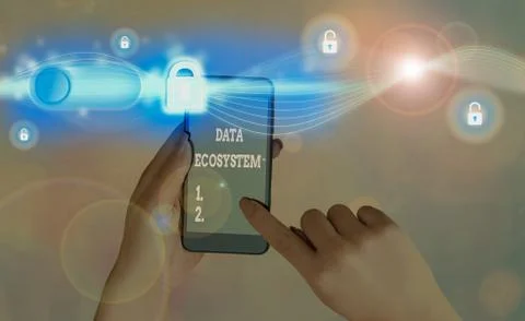 Word writing text Data Ecosystem. Business concept for collection of 스톡 사진