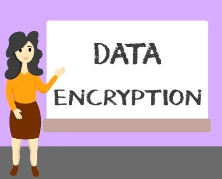 Word writing text Data Encryption. Business concept for Symmetric key algorithm 库存插图