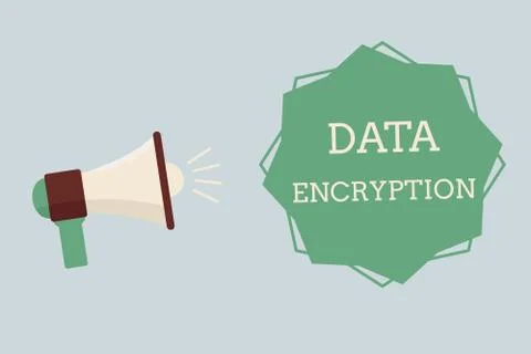 Word writing text Data Encryption. Business concept for Symmetric key algorithm 스톡 일러스트