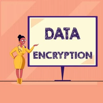Word writing text Data Encryption. Business concept for Symmetric key algorithm 库存插图