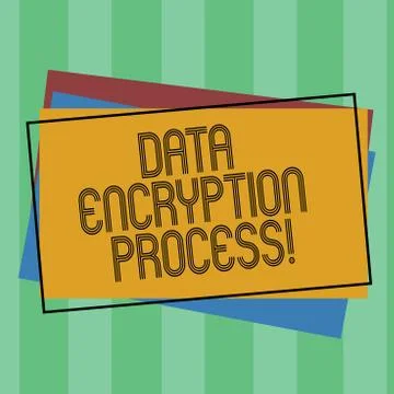 Word writing text Data Encryption Process. Business concept for The method of Stock Illustration